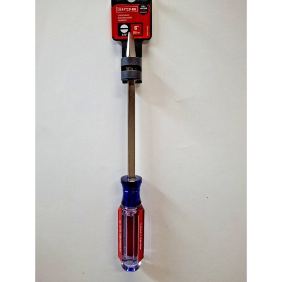 New Craftsman Screwdriver Slotted/Flat, 5/16 inch, 6" (150mm), CMHT65030, SAE - Picture 1 of 3